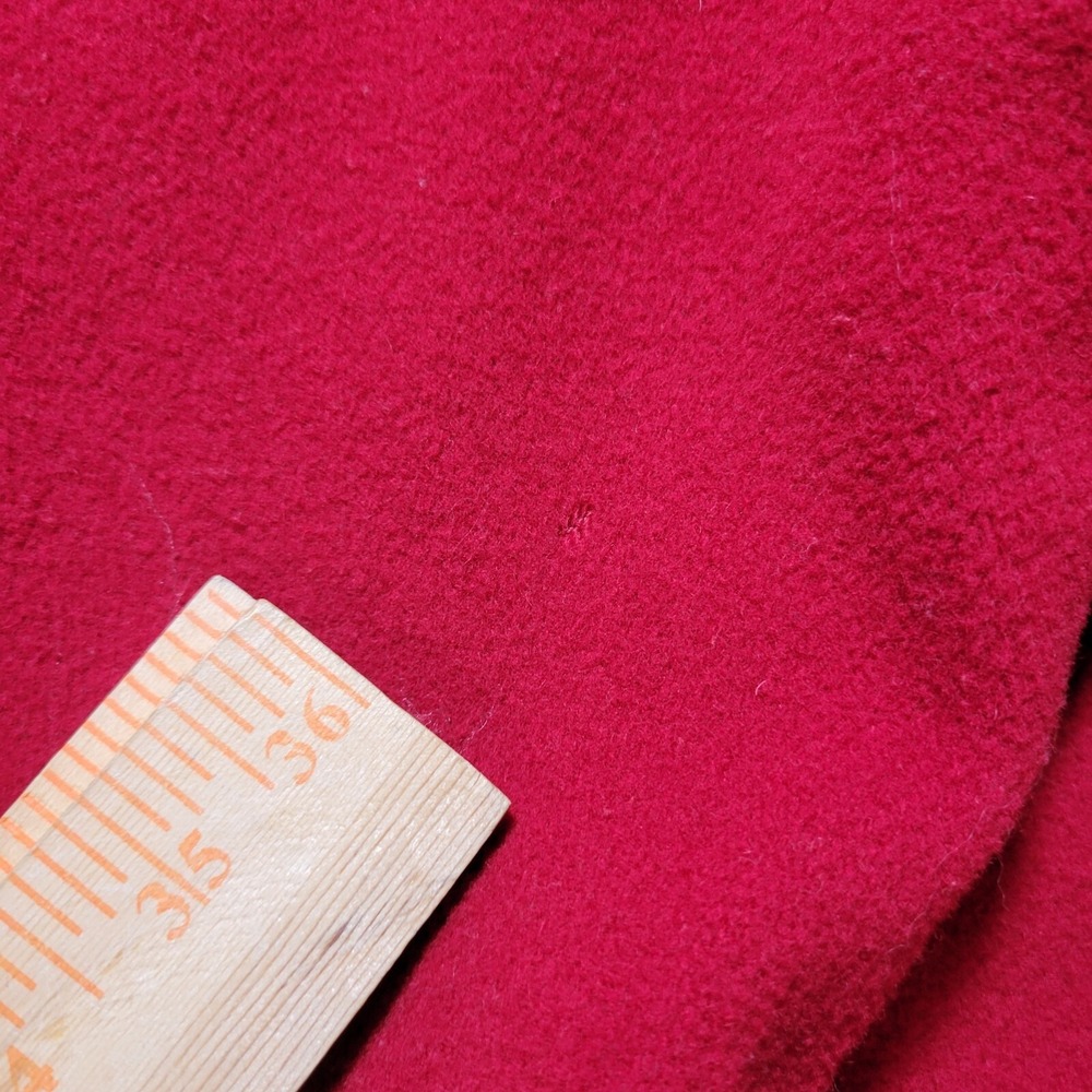 Vintage LL‎ Bean Wool Coat Womens 14 Red Long Coat Double Breast Classic Jacket - Picture 9 of 9